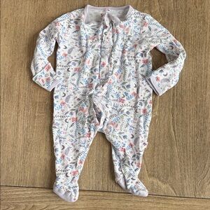 E=MC2 Floral Floral Hedgehog Magnetic Closure Footie Size 0-3 Months